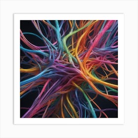 Colorful Wires 41 Art Print