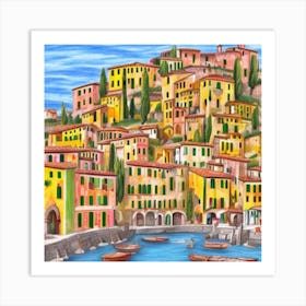 Seaside City Art Print