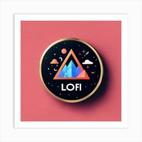 Badge Lo Fi Music With Minimalist Design 1 Art Print