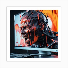 Computer Monitor Art Print