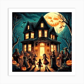 Halloween House Art Print