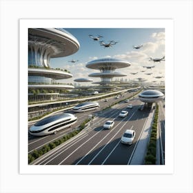 Futuristic Cityscape 44 Art Print