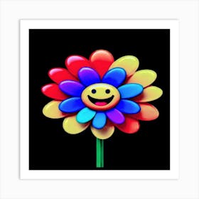 Smiley Flower Poster