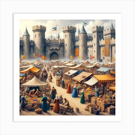 Medieval Market Art Print