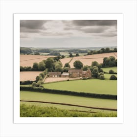 Farm In The Countryside Art Print