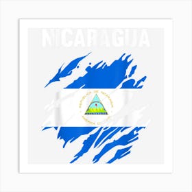 Nicaragua Flag Art Print