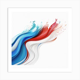 Abstract Of The Flag Of France Art Print