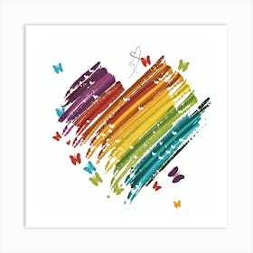 Rainbow Heart Art Print