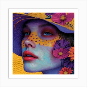 Girl In A Hat 2 Art Print