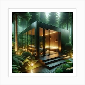 Sauna Cabin In The Forest Art Print