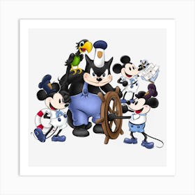 Mickey and Friends Art Print