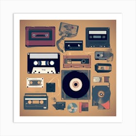 Cassette Tapes 5 Art Print