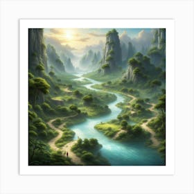 Chinese Landscape 5 Art Print