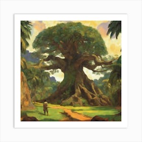 The Large Tree, Paul Gauguin 1 Art Print