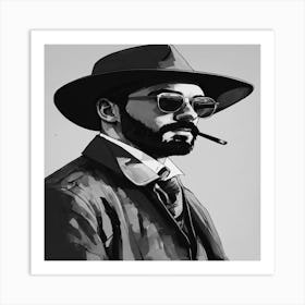 Man Smoking A Cigarette Art Print