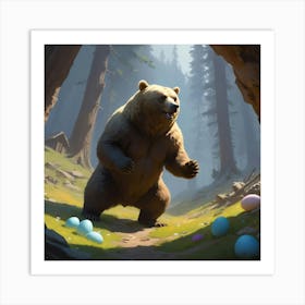 Bear In The Woods 3 Art Print