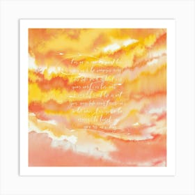 Sunset With A Quote Art Print