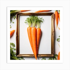 Carrots In A Frame 23 Art Print