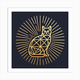 Geometric Cat 1 Art Print