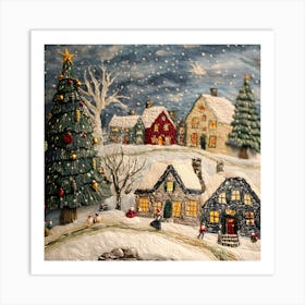 Christmas Village 1 Art Print