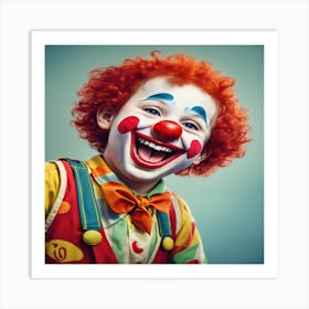 Clown With Red Hair Art Print