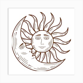 Sun And Moon 1 Art Print