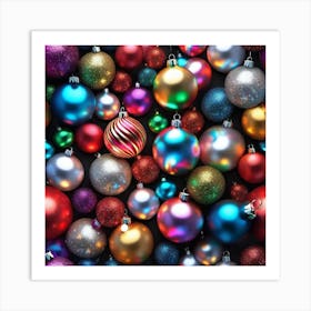 Christmas Ornaments 158 Art Print