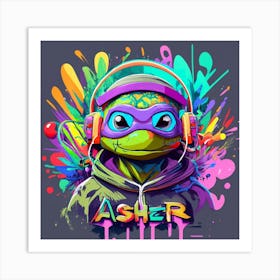 Teenage Mutant Ninja Turtles in color Art Print