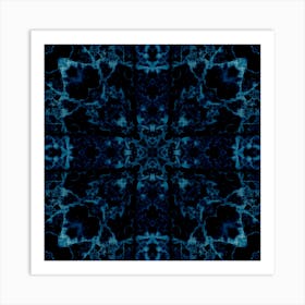 Abstract Pattern Dark Blue Indigo 2 Art Print