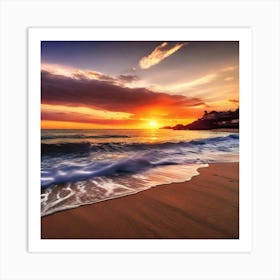 Sunset On The Beach 943 Art Print