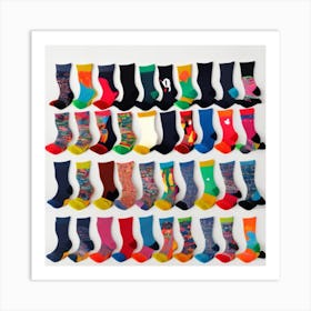 Colorful Socks Art Print