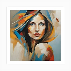 Woman'S Face 4 Art Print