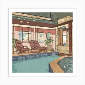 Spa Room 1 Art Print