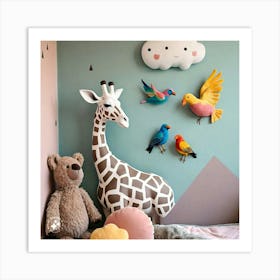 Giraffe Wall Art 2 Poster