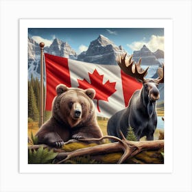 Canadian Flag Art Print