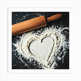 Heart Shaped Dough Art Print