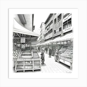 Fruit Market Art Print