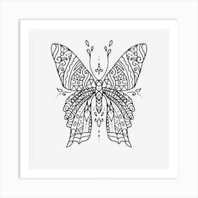 Butterfly Mandala 06 Art Print