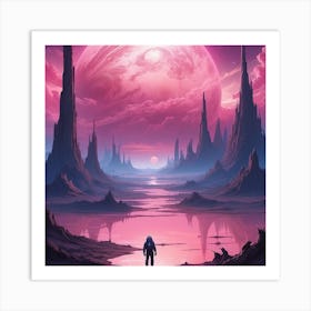 Space Landscape Art Print