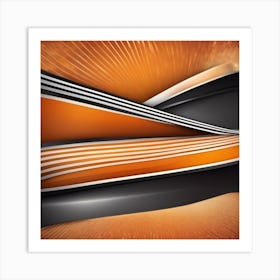 Abstract Orange Background Art Print