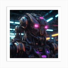 Futuristic Robot 67 Art Print