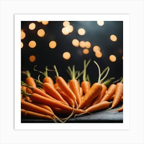 Carrots On A Table Art Print