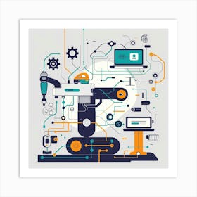 A Workflow Automation Vector Design Illustration 1718669261 2 Art Print