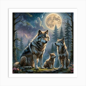 Wolf Family Art Print