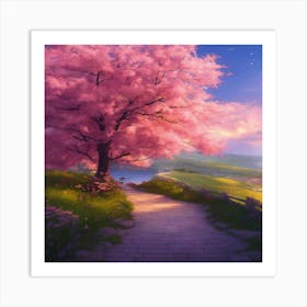 Cherry Blossom Tree 1 Art Print