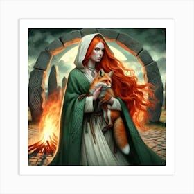 St Brigid of Ireland Art Print