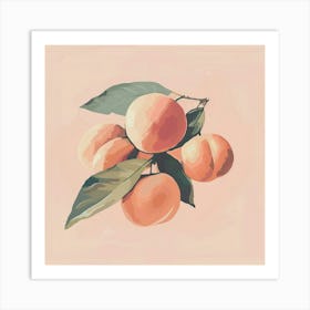 Peach Painting Art Print