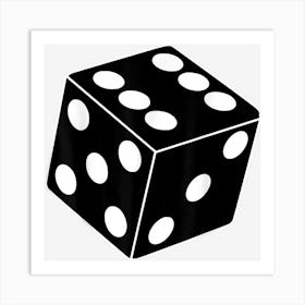 Black Gaming Dice Halloween Costume Cool Quirky Funny Art Print