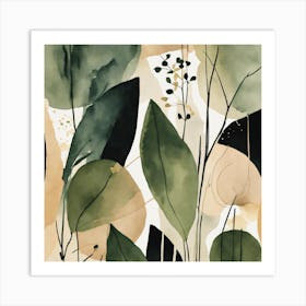 Green Leaves Art Print