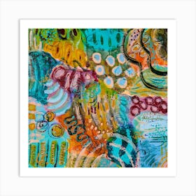 Reef Radiance Abstract Painting Art Print